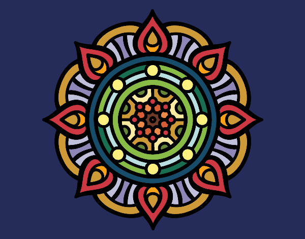 Mandala puntos de fuego