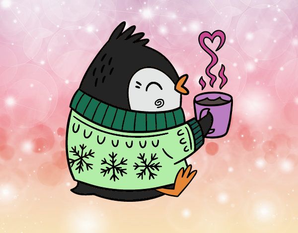 Pajarito tomando un té