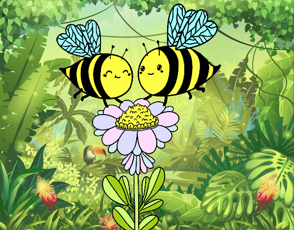 Pareja de abejas