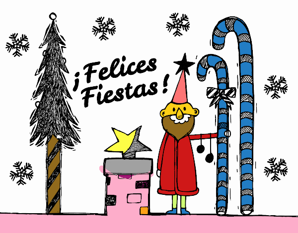 Postal Felices Fiestas