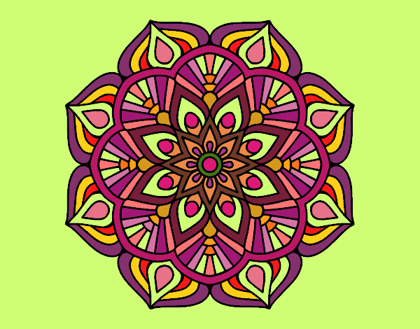 Un mandala de flor oriental