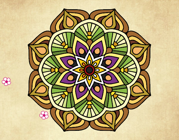 Un mandala de flor oriental