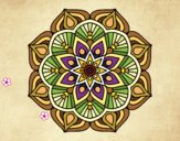 Un mandala de flor oriental