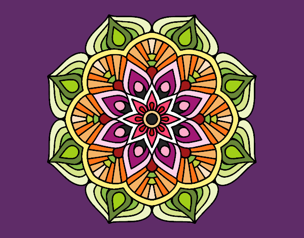 Un mandala de flor oriental