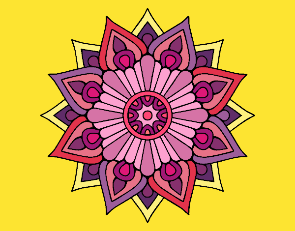 Un mandala destello floral