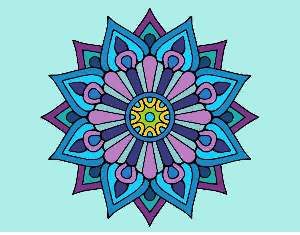 Un mandala destello floral