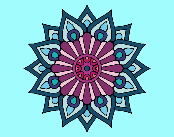 Un mandala destello floral