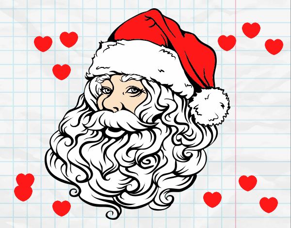 Dibujo De Cara De Santa Claus Para Navidad Pintado Por En