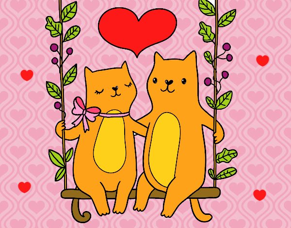 Gatitos enamorados