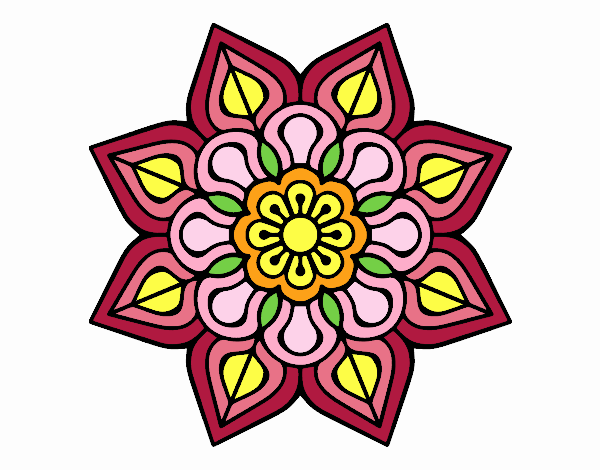 Mandala de flor sencilla