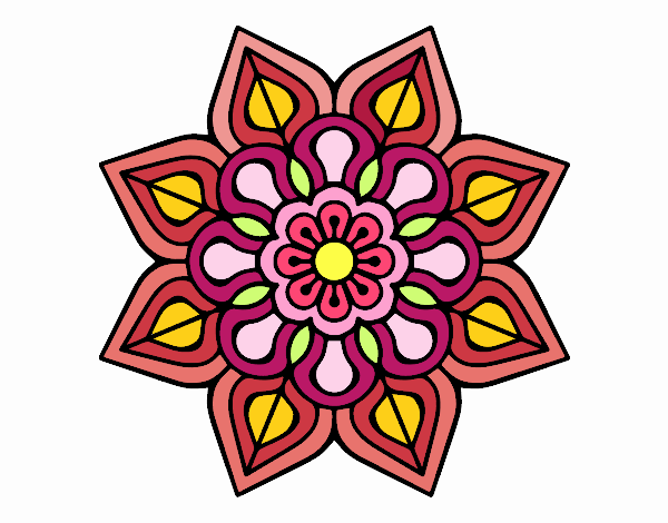 Mandala de flor sencilla