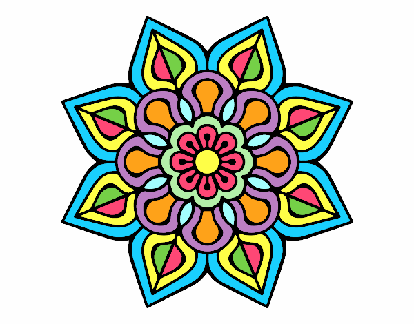 Mandala de flor sencilla