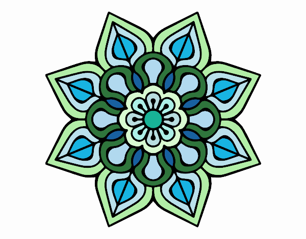 Mandala de flor sencilla