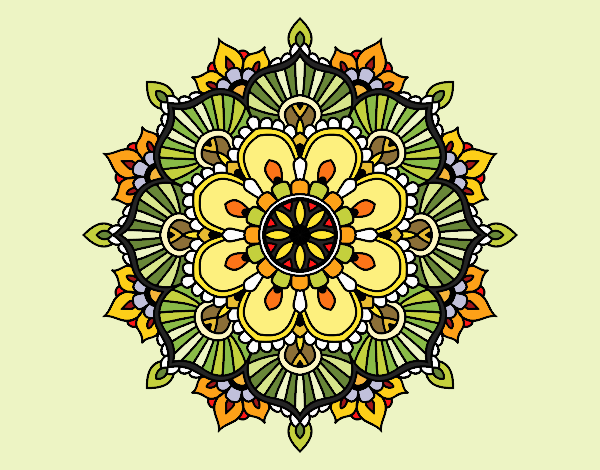 Mandala destello floral