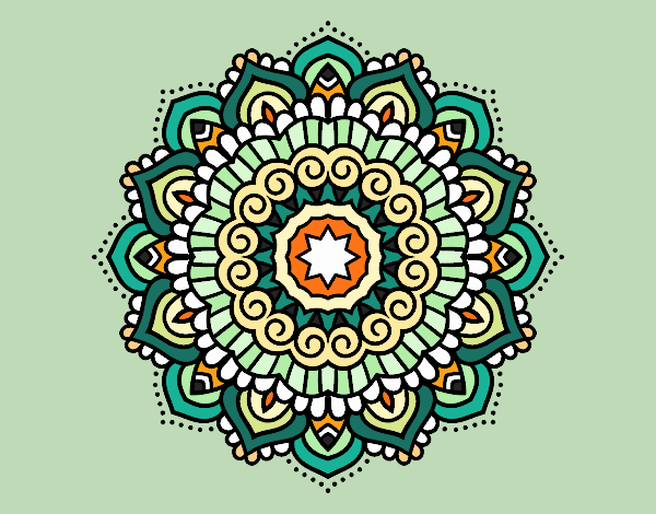 Mandala estrella decorada