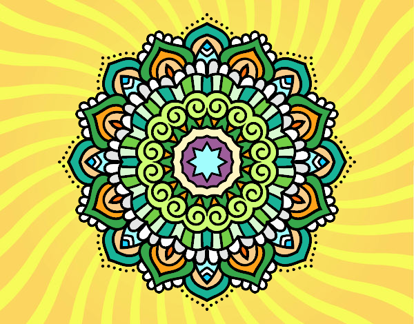 Mandala estrella decorada