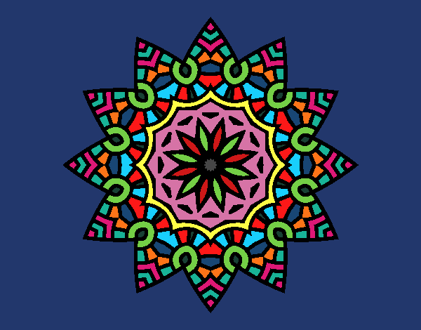 Mandala estrella floral