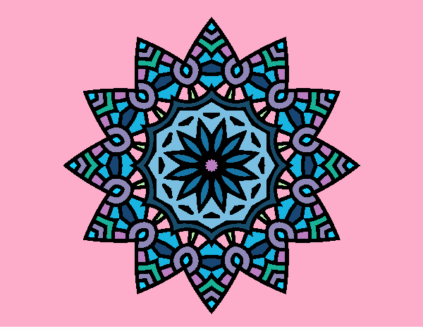 Mandala estrella floral