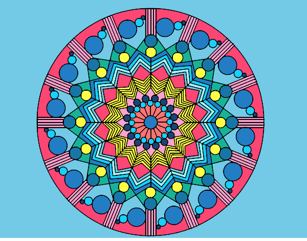 Mandala flor con círculos