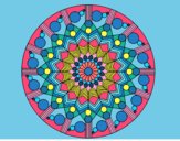 Mandala flor con círculos