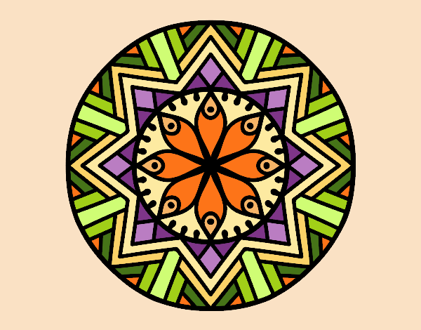 Mandala flor de bambú