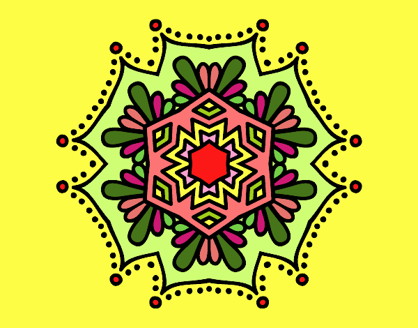 Mandala flor simétrica