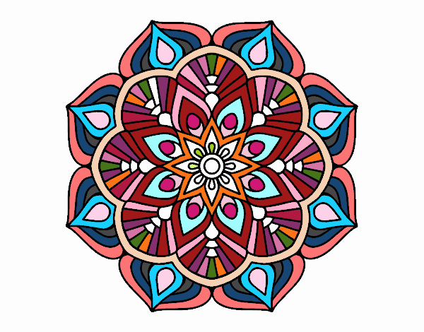 Un mandala de flor oriental