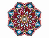 Un mandala de flor oriental