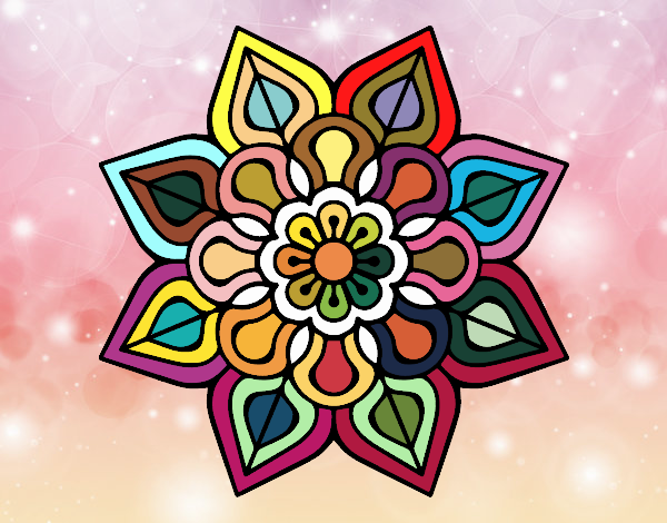 Mandala de flor sencilla