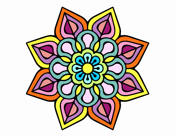 Mandala de flor sencilla