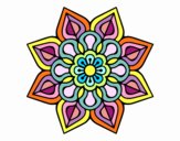 Mandala de flor sencilla