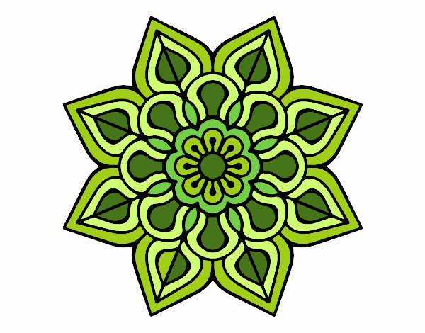 Mandala de flor sencilla