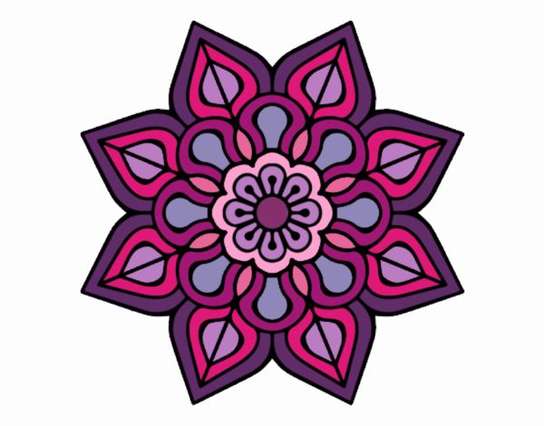 Mandala de flor sencilla