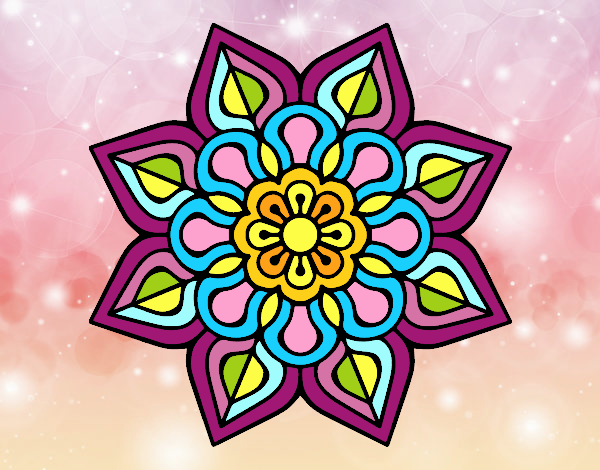 Mandala de flor sencilla