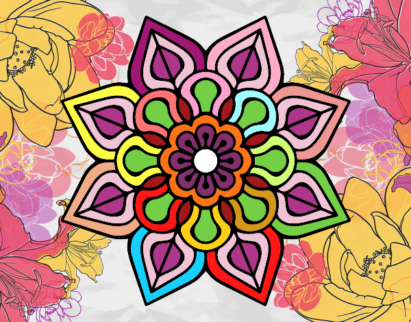 Mandala de flor sencilla