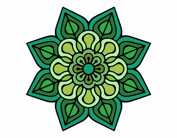 Mandala de flor sencilla