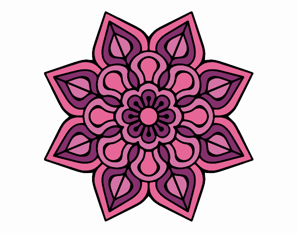 Mandala de flor sencilla