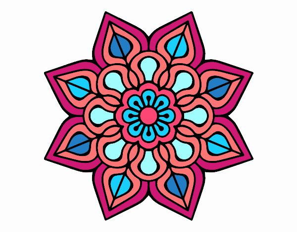 Mandala de flor sencilla