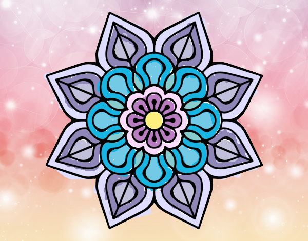 Mandala de flor sencilla