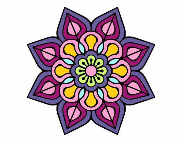 Mandala de flor sencilla