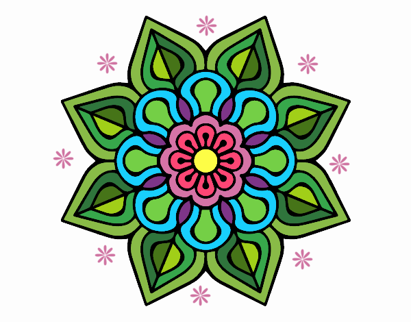 Mandala de flor sencilla