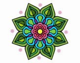 Mandala de flor sencilla