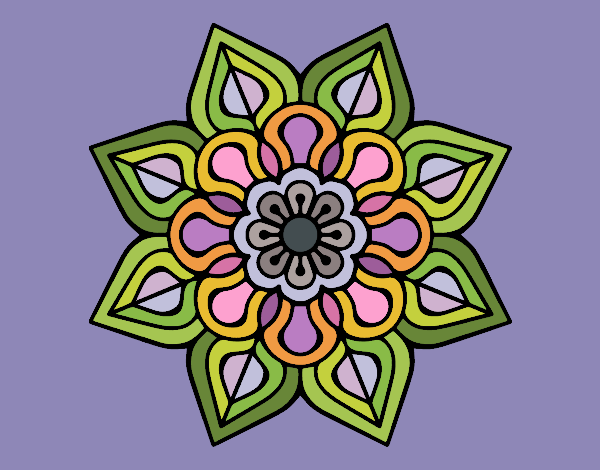 Mandala de flor sencilla