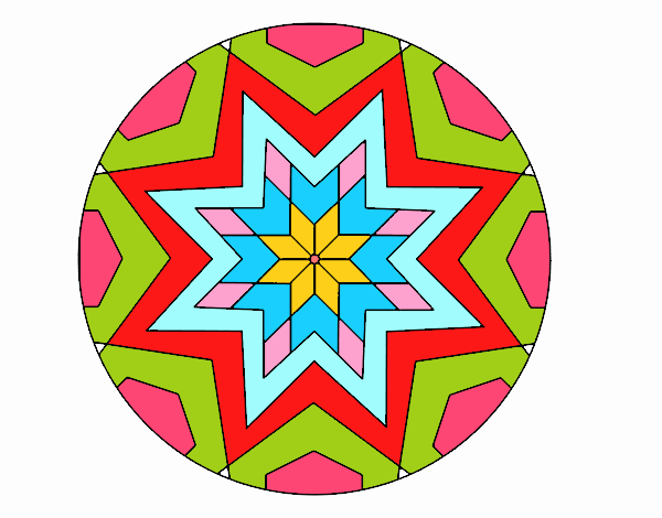 Mandala mosaico estrella