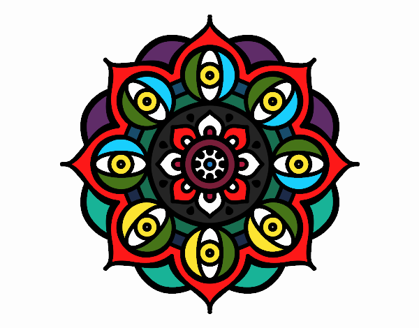 Mandala ojos abiertos