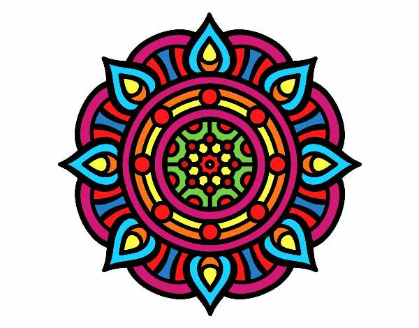 Mandala puntos de fuego