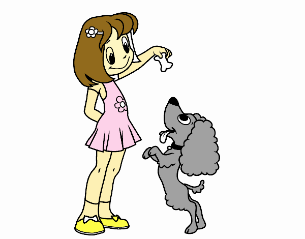 Niña con perrito