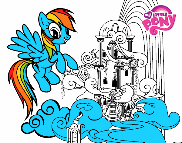 Rainbow Dash en su palacio