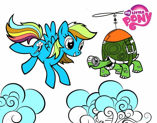 Rainbow Dash y la tortuga tanque