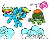 Rainbow Dash y la tortuga tanque